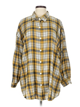 Shein Curve 3/4 Sleeve Button Down Shirt