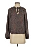 Evereve 100% Polyester Gray Long Sleeve Blouse Size XS - photo 1