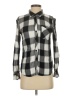 Rails 100% Rayon Checkered-gingham Silver Long Sleeve Button-Down Shirt Size XS - photo 1