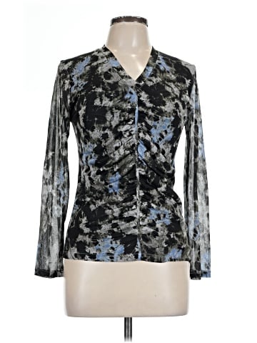 Anne Klein Long Sleeve Silk Top (view 1)