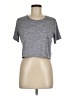 Shein Gray Short Sleeve Top Size 6 - photo 1