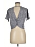 Shein Gray Short Sleeve Top Size 6 - photo 2