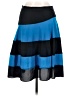 Derek Lam 100% Polyester Color Block Blue Casual Skirt Size 8 - photo 2