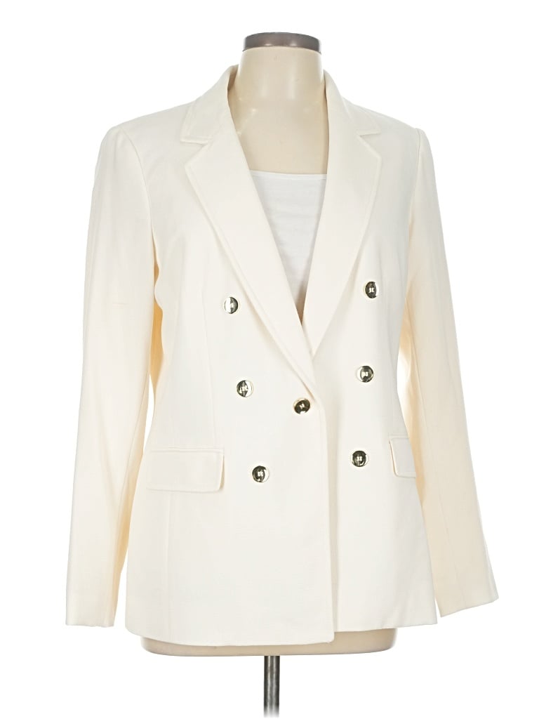 Pre-owned Bar Iii Blazer Jacket In White