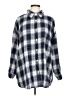 Shein Curve 100% Polyester Plaid Blue Long Sleeve Blouse Size 12 Plus (0) - photo 1