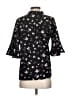 Assorted Brands Floral Black 3/4 Sleeve Button-Down Shirt Size S - photo 2