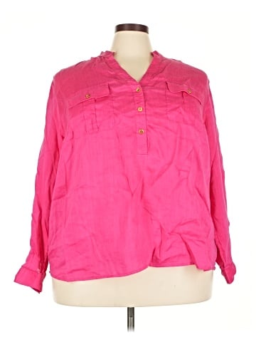 Jones New York Signature 3/4 Sleeve Button-Down Shirt (view 1)