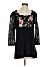 RXB Black 3/4 Sleeve Blouse Size S - photo 1