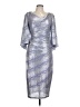 Talbot Runhof Metallic Silver Cocktail Dress Size 10 - photo 1