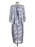 Talbot Runhof Metallic Silver Cocktail Dress Size 10 - photo 2
