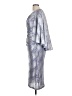 Talbot Runhof Metallic Silver Cocktail Dress Size 10 - photo 5