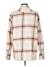 Old Navy 100% Cotton Plaid Ivory Long Sleeve Button-Down Shirt Size L - photo 2