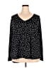 Molly & Isadora Polka Dots Black Long Sleeve Blouse Size 2X - photo 1