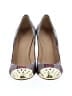 J.Crew Plaid Gray Gold Heels Size 8 1/2 - photo 2