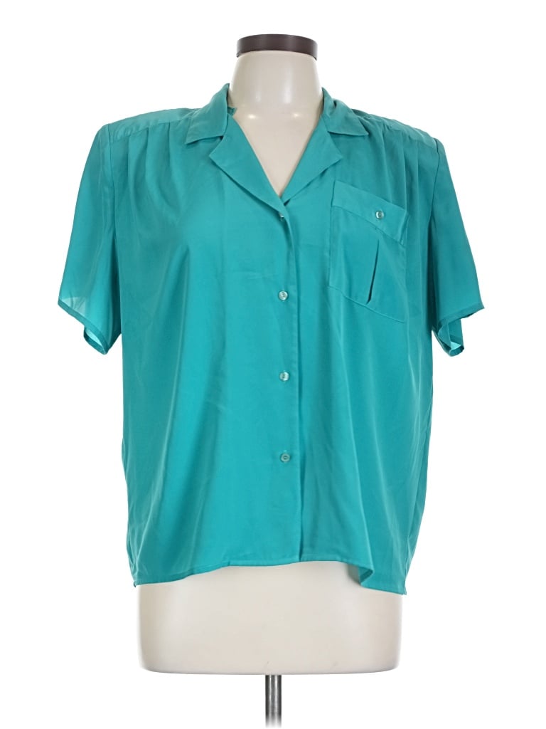 Pre-owned Hana Sung Short Sleeve Polo Shirt In Blue