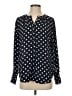 J.Crew 100% Polyester Polka Dots Black Long Sleeve Blouse Size S - photo 1