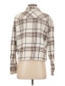 Zara Plaid Ivory Long Sleeve Blouse Size S - photo 2
