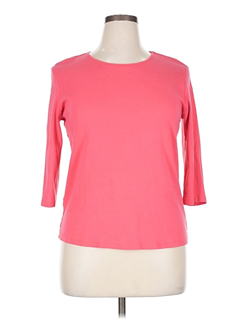 Pre-owned Cj Banks 3/4 Sleeve T-shirt In Pink