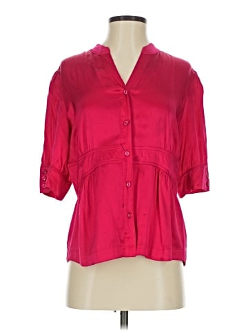 Dialogue 3/4 Sleeve Silk Top (view 1)