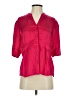 Dialogue Red Pink 3/4 Sleeve Silk Top Size S - photo 1