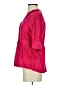 Dialogue Red Pink 3/4 Sleeve Silk Top Size S - photo 5