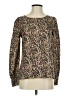 J.Crew 100% Silk Brown Long Sleeve Silk Top Size 2 - photo 1
