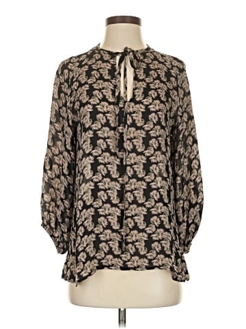 Tucker 3/4 Sleeve Silk Top (view 1)