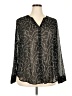 Torrid 100% Polyester Paisley Black Long Sleeve Blouse Size 2X Plus (2) - photo 1
