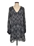 Lush 100% Polyester Chevron-herringbone Gray Casual Dress Size S - photo 1