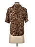 Nanushka Animal Print Brown Short Sleeve Blouse Size S - photo 2