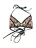 Xhilaration Print Black Swimsuit Top Size S - photo 1