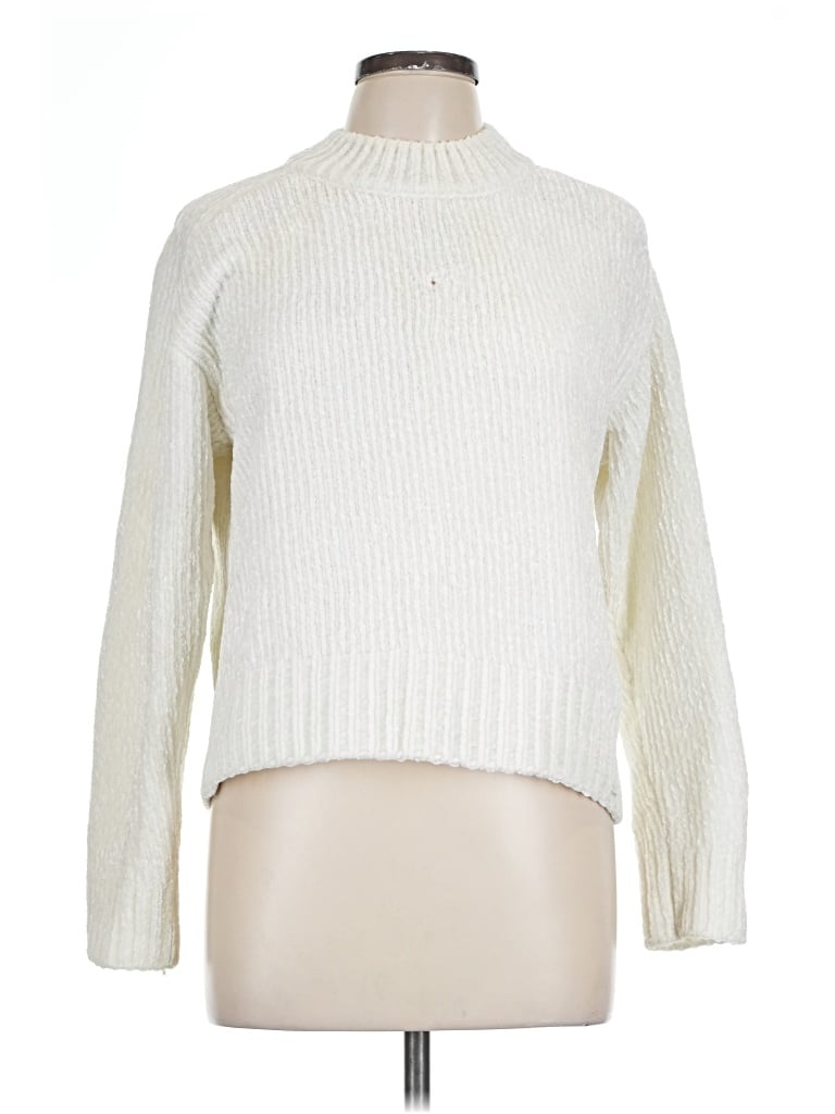 Pre-owned Industry Turtleneck Sweater In White