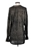Boho Chic Metallic Black Long Sleeve Blouse Size XS - photo 2