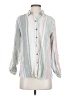 MULTIPLES Stripes Multi Color Green Long Sleeve Blouse Size S - photo 1