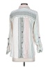 MULTIPLES Stripes Multi Color Green Long Sleeve Blouse Size S - photo 2