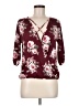 Gemstone Burgundy 3/4 Sleeve Blouse Size M - photo 1