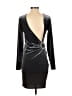 Venus Solid Black Casual Dress Size S - photo 2