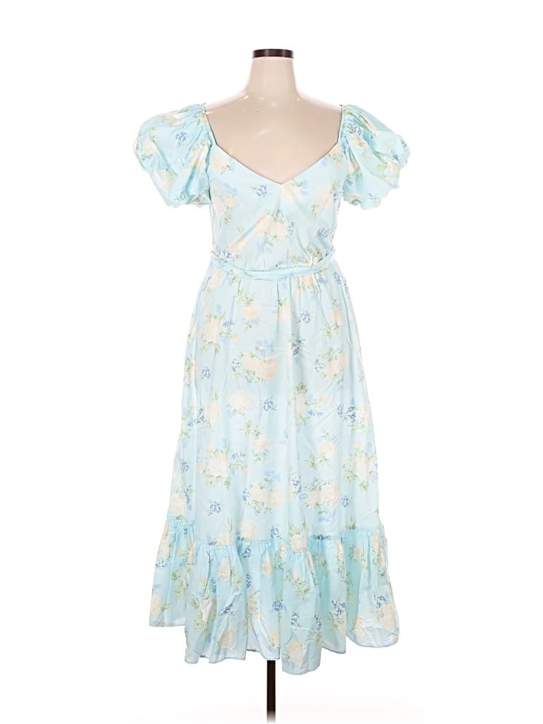 Pre-owned Loveshackfancy Casual Dress In Blue