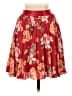 Express 100% Polyester Floral Red Casual Skirt Size XS - photo 2