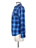 Merona 100% Cotton Plaid Blue Long Sleeve Button-Down Shirt Size S - photo 5