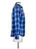 Merona 100% Cotton Plaid Blue Long Sleeve Button-Down Shirt Size S - photo 4