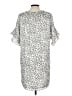 Three Eighty Two 100% Polyester Animal Print Silver Casual Dress Size L - photo 2