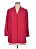 Investments 100% Polyester Red 3/4 Sleeve Blouse Size L - photo 1