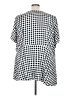 Torrid Checkered-gingham Silver White Short Sleeve Blouse Size 5X Plus (6) - photo 1