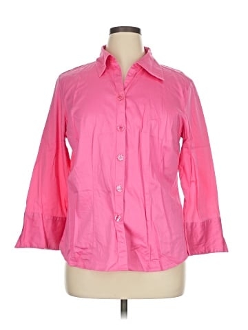 DressBarn 3/4 Sleeve Button-Down Shirt (view 1)