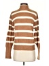 Very J Stripes Brown Turtleneck Sweater Size S - photo 1
