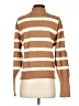 Very J Stripes Brown Turtleneck Sweater Size S - photo 2