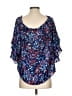 Parker 100% Polyester Blue 3/4 Sleeve Blouse Size S - photo 2