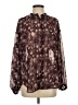 Max Studio Animal Print Brown Long Sleeve Blouse Size S - photo 1