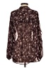 Max Studio Animal Print Brown Long Sleeve Blouse Size S - photo 2